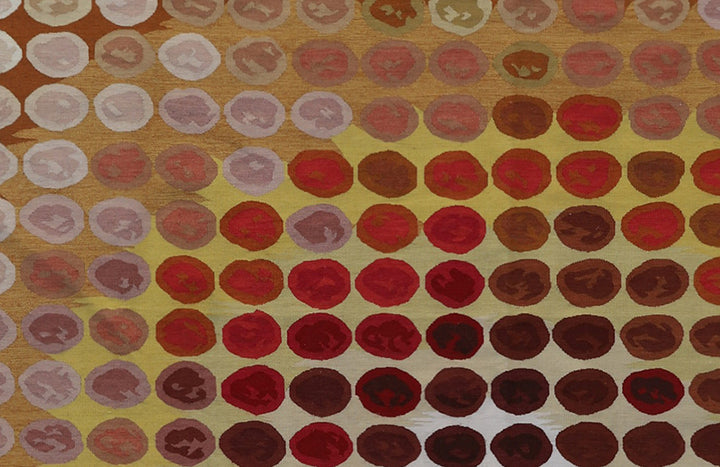 Ariana Rugs 6x6 Modern Aubusson Hand-Woven Wool and Silk Kilim