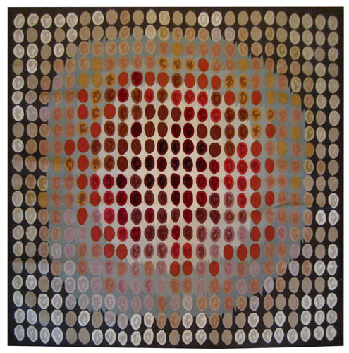 Ariana Rugs 6x6 Modern Aubusson Hand-Woven Wool and Silk Kilim