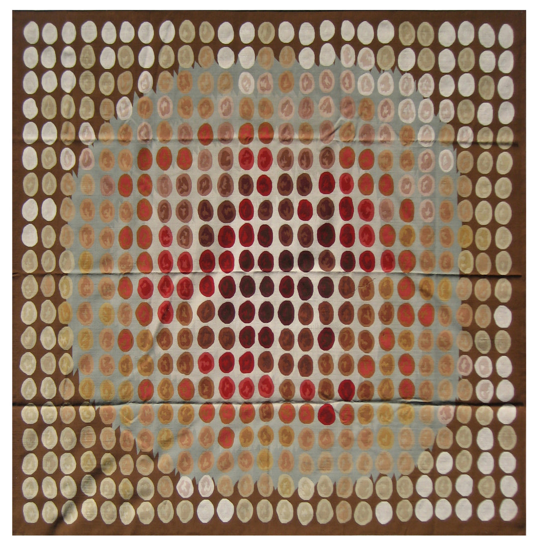Ariana Rugs 8x8 Modern Aubusson Hand-Woven Wool and Silk Kilim