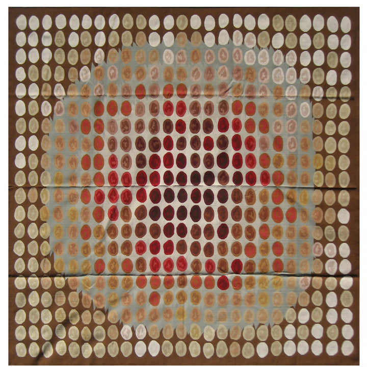 Ariana Rugs 8x8 Modern Aubusson Hand-Woven Wool and Silk Kilim