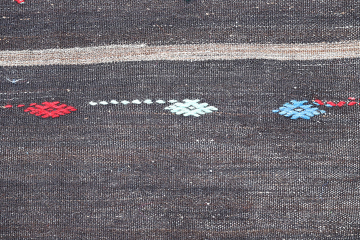 Ariana Rugs – One-of-a-Kind Black and White Tribal Kilim (8x11)