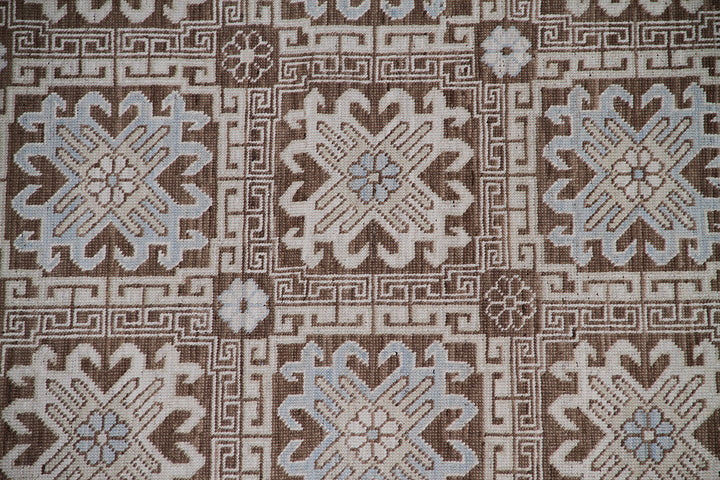 Ariana Samarkand Collection 9x12 Traditional Khotan Design Hand-Knotted Wool Rug