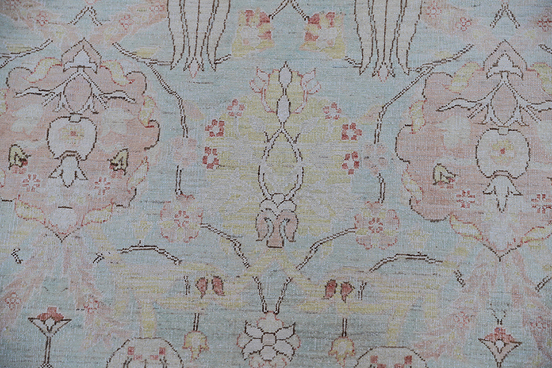 8'x10' Blue and Brown Ariana Transitional Rug | Ottoman Design