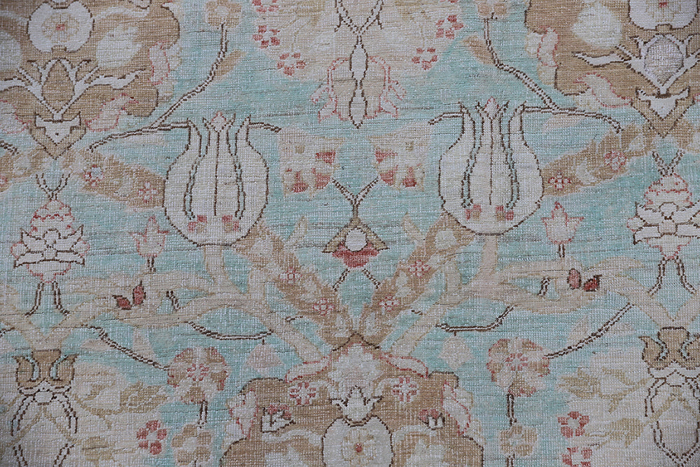 Ariana Transitional Pale Blue & Brown Ottoman Rug