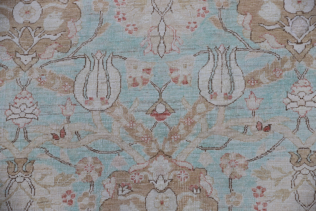 Ariana Transitional Pale Blue & Brown Ottoman Rug