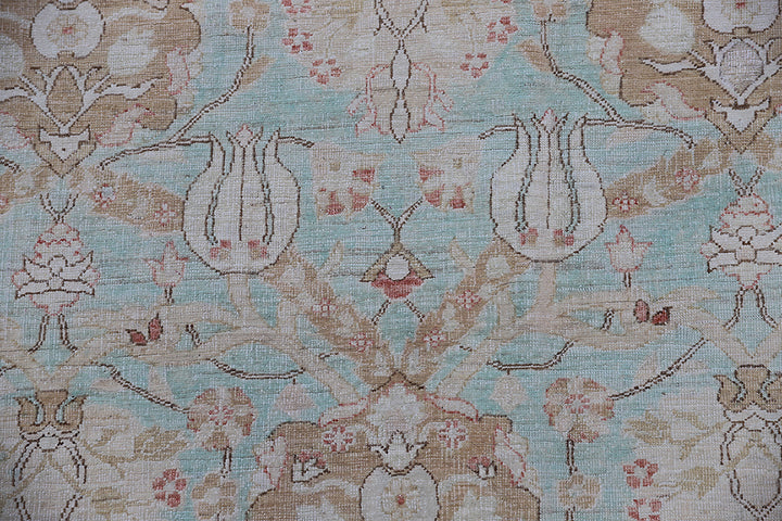 Ariana Transitional Pale Blue & Brown Ottoman Rug