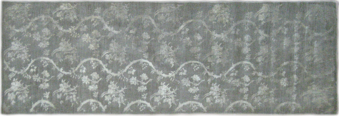 3x9 Silk and Wool Runner Rug | Fine European Chinoiserie Ariana Rug