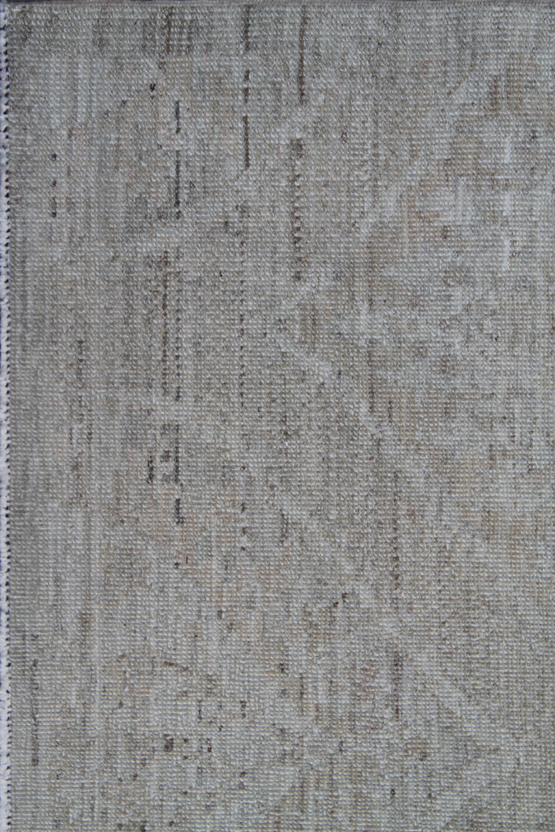 Hand-knotted 6x8 small European design wool rug in soft transitional tones