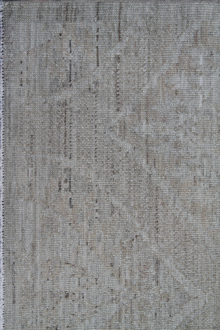 Hand-knotted 6x8 small European design wool rug in soft transitional tones