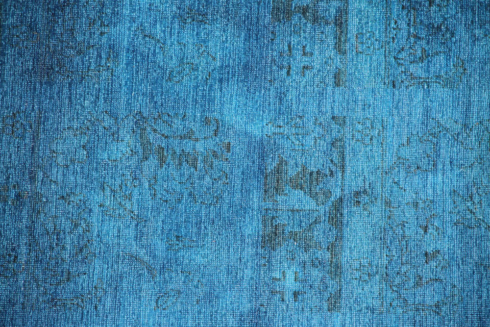 6x9 Blue Ariana Hand-Knotted Overdye Rug