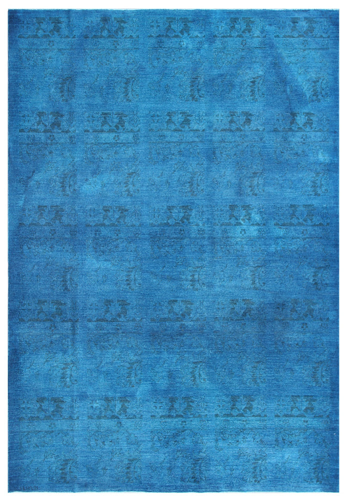 6x9 Blue Ariana Hand-Knotted Overdye Rug