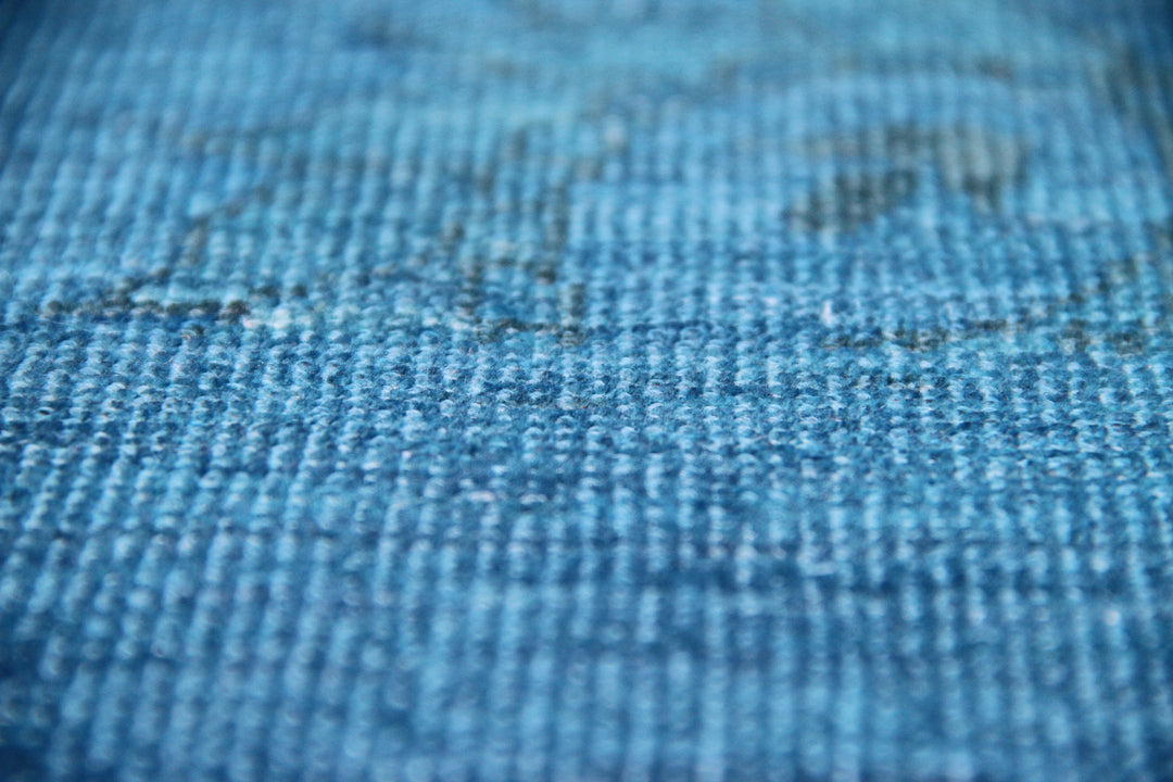 7x8 Blue Ariana Hand-Knotted Overdye Rug
