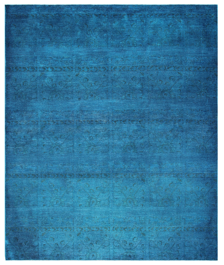 7x8 Blue Ariana Hand-Knotted Overdye Rug