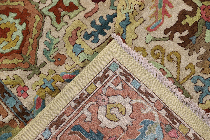 Fine Tetex German Rug | 8x10 Caucasian Design | Antique Tufted Wool