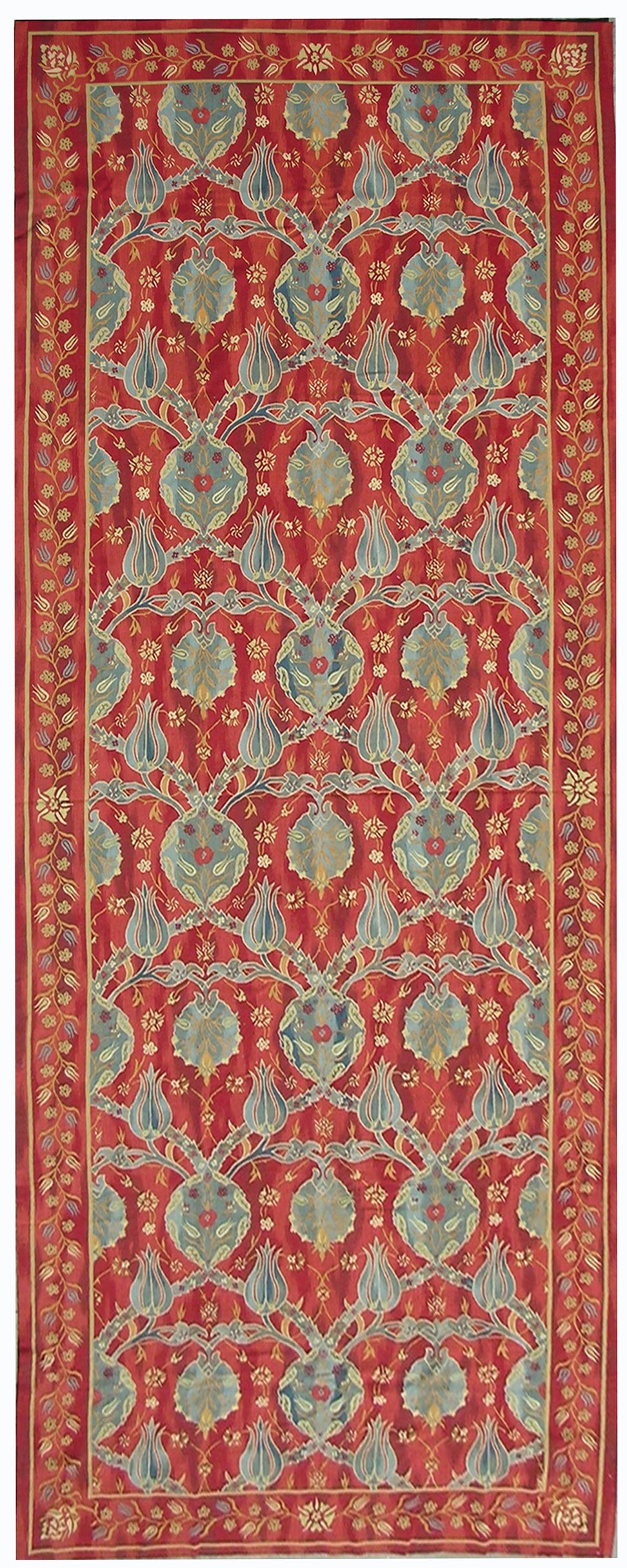 Red Persian Design Wool Area Rug 6 x 18 Ft.