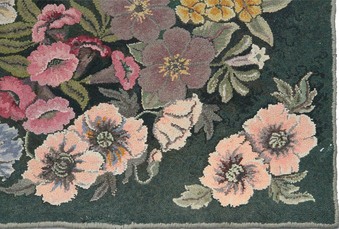 Antique Vintage American Hooked Rug