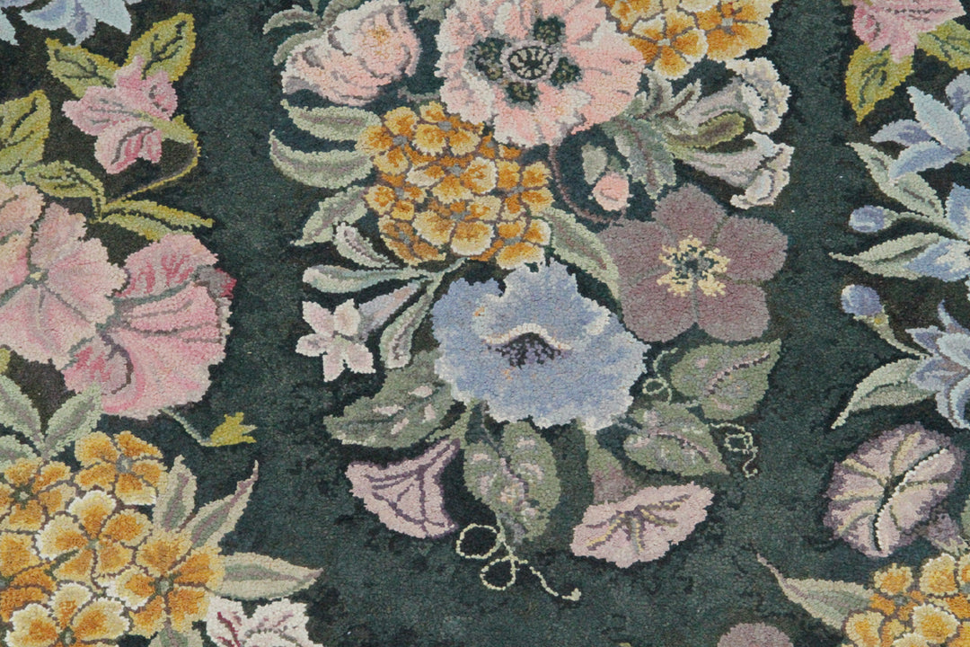 Antique Vintage American Hooked Rug