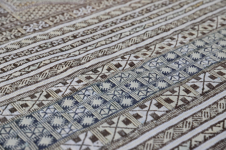 Large Vintage Kilim | Moroccan | Geometric Embroidered Kilim