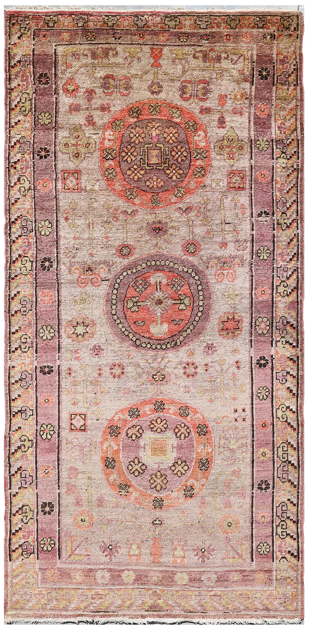 5'x10' Wool Rug | Vintage Samarkand Khotan Area Rug